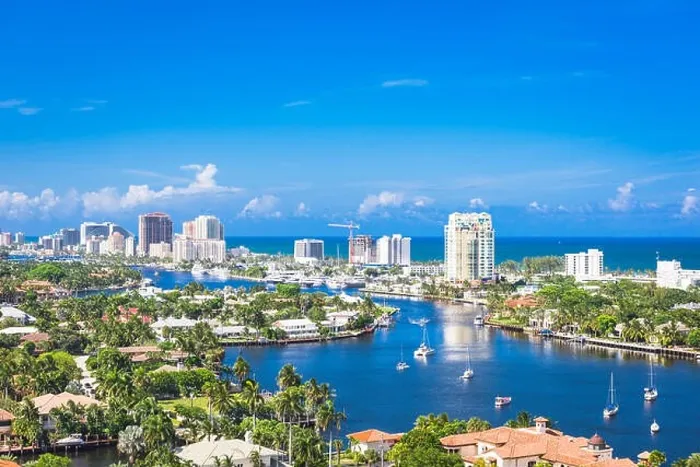 Framed Print : Fort Lauderdale, Florida, USA skyline over Barrier Island Framed Print : Fort Lauderdale, Florida, USA skyline over Barrier Island