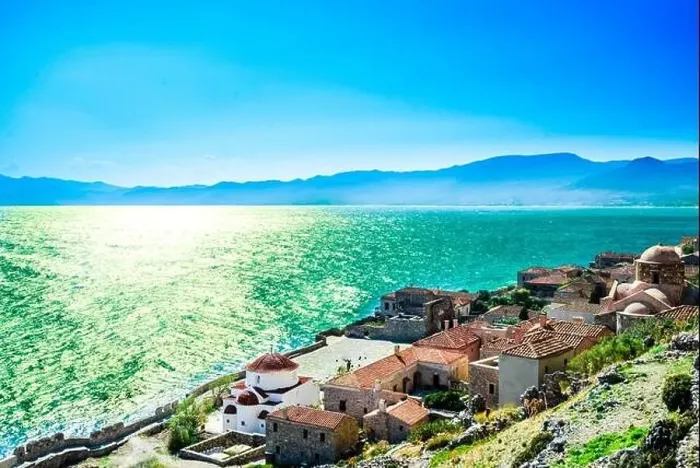 Framed Print : Fortified City Monemvasia Laconia, Greece, Peloponnese Framed Print : Fortified City Monemvasia Laconia, Greece, Peloponnese