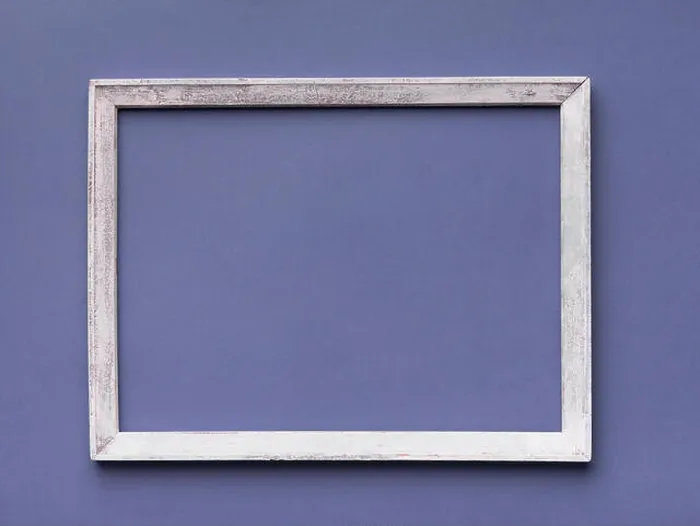 Framed Print : Empty frame with wooden border on gray background Framed Print : Empty frame with wooden border on gray background