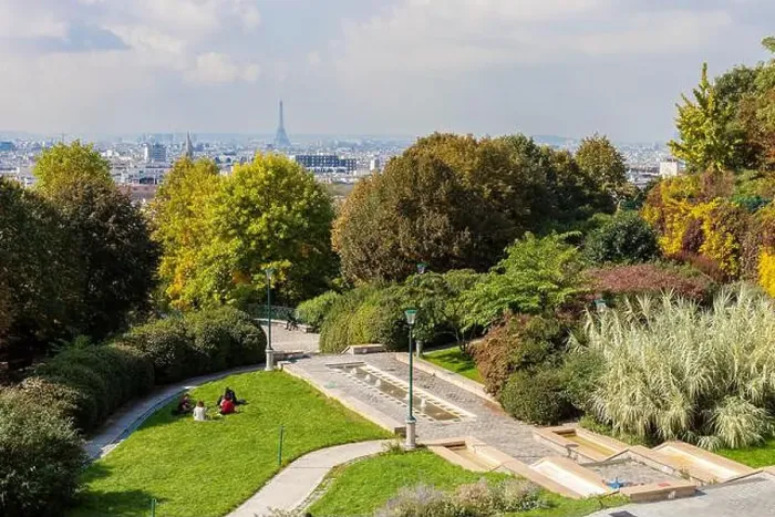 Framed Print : France, Paris, view of the Belleville Park from rue des Envierges