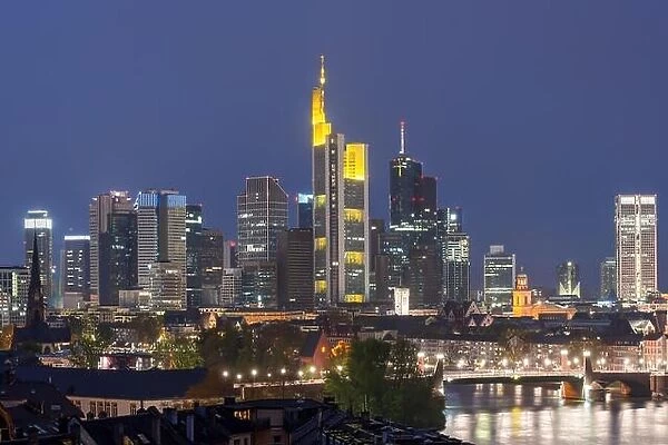 Frankfurt, Germany financial district skyline