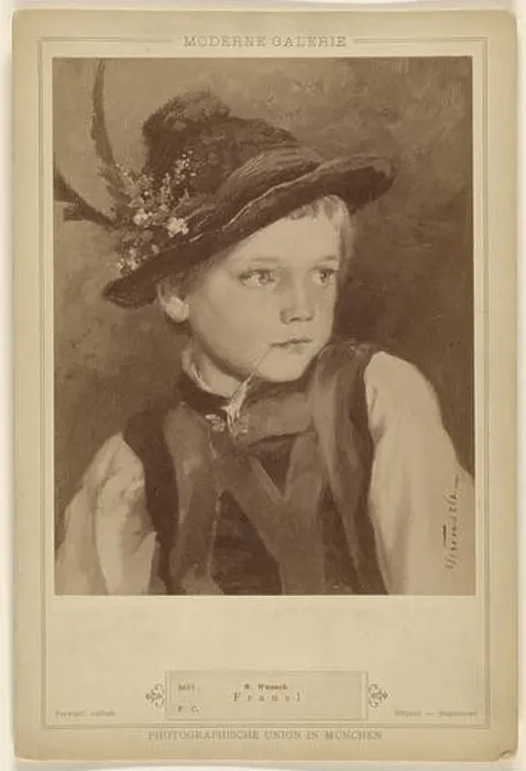 Framed Print : Franzl by M. Wunsch; Photographische Union; about 1885; Albumen silver print Framed Print : Franzl by M. Wunsch; Photographische Union; about 1885; Albumen silver print