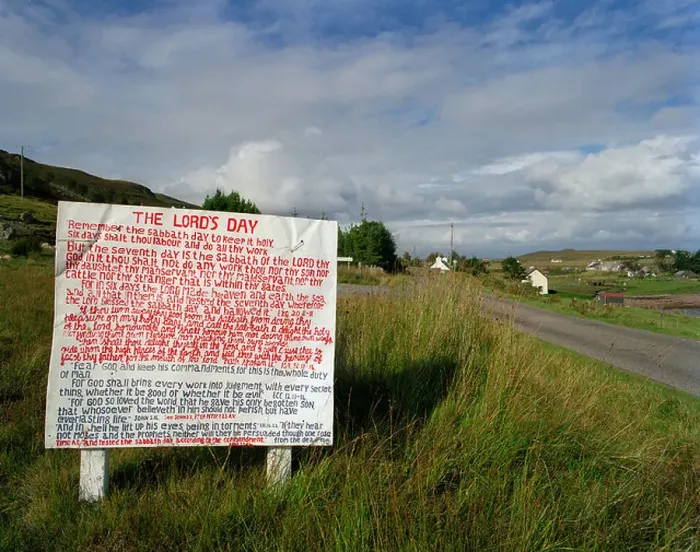 Framed Print : Free Presbyterian biblical tracts on a roadside sign, Inverasdale, Wester Ross, Scottish Highland Framed Print : Free Presbyterian biblical tracts on a roadside sign, Inverasdale, Wester Ross, Scottish Highland
