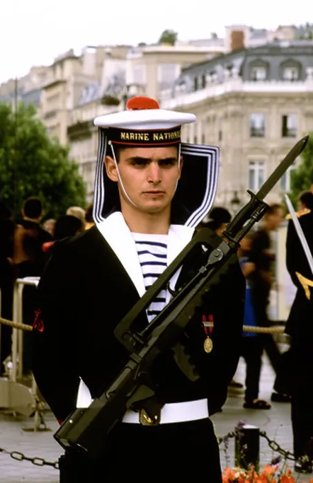 Framed Print : french navy honour guard at arc de triomphe paris france Framed Print : french navy honour guard at arc de triomphe paris france