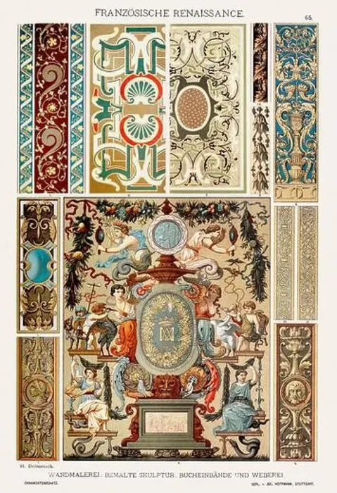 Framed Print : French Renaissance Ornamentation Framed Print : French Renaissance Ornamentation