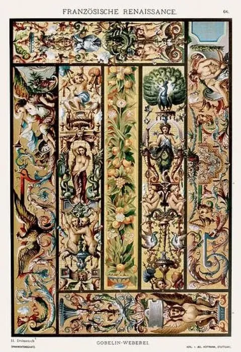 Framed Print : French Renaissance Ornamentation