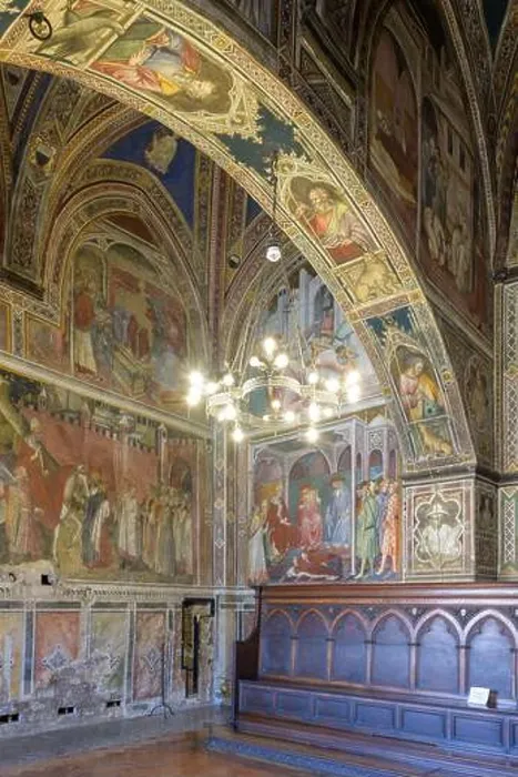 Framed Print : Frescoes by Spinello Aretino depicting episodes from the life of Pope Alexander III in the Sala di Balìa Framed Print : Frescoes by Spinello Aretino depicting episodes from the life of Pope Alexander III in the Sala di Balìa