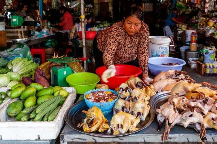 Framed Print : Fresh Chicken and Ducks For Sale At Psar Nath Market (Central Market}, Battambang, Cambodia Framed Print : Fresh Chicken and Ducks For Sale At Psar Nath Market (Central Market}, Battambang, Cambodia
