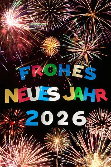 Framed Print : FROHES NEUES JAHR 2026 Framed Print : FROHES NEUES JAHR 2026