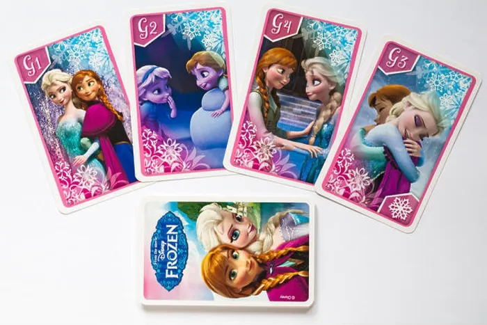 Framed Print : Frozen Happy Families playing cards showing Elsa and Anna family isolated on white background Framed Print : Frozen Happy Families playing cards showing Elsa and Anna family isolated on white background
