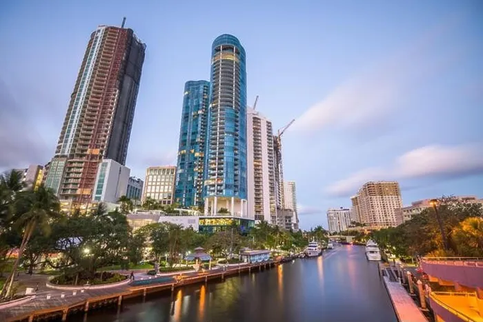 Framed Print : Ft. Lauderdale, Florida, USA cityscape on the river Framed Print : Ft. Lauderdale, Florida, USA cityscape on the river