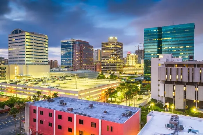 Framed Print : Ft. Lauderdale, Florida, USA downtown cityscape at dusk Framed Print : Ft. Lauderdale, Florida, USA downtown cityscape at dusk
