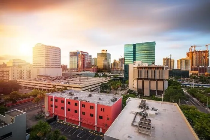 Framed Print : Ft. Lauderdale, Florida, USA downtown cityscape at dusk Framed Print : Ft. Lauderdale, Florida, USA downtown cityscape at dusk