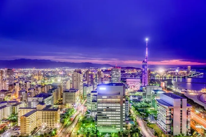 Framed Print : Fukuoka, Japan downtown city skyline Framed Print : Fukuoka, Japan downtown city skyline