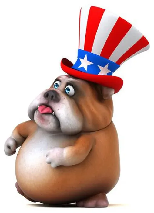 Framed Print : Fun 3D cartoon bulldog with an uncle sam hat Framed Print : Fun 3D cartoon bulldog with an uncle sam hat