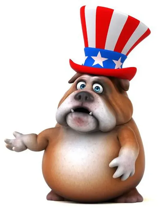 Framed Print : Fun 3D cartoon bulldog with an uncle sam hat Framed Print : Fun 3D cartoon bulldog with an uncle sam hat