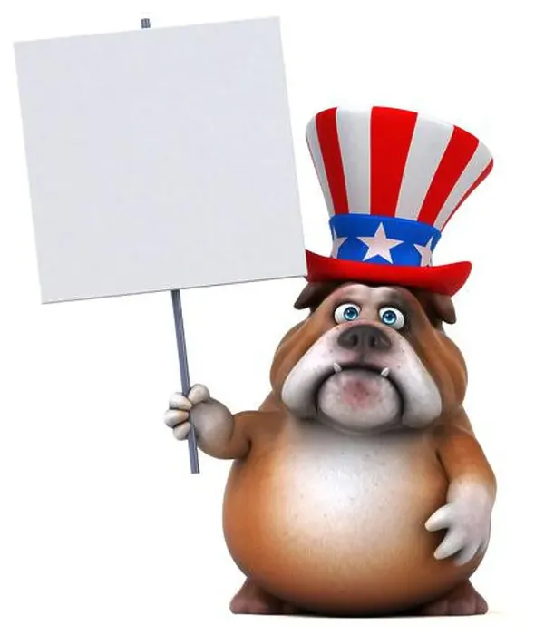 Framed Print : Fun 3D cartoon bulldog with an uncle sam hat Framed Print : Fun 3D cartoon bulldog with an uncle sam hat