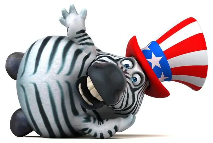 Framed Print : Fun 3D cartoon zebra with an uncle sam hat Framed Print : Fun 3D cartoon zebra with an uncle sam hat