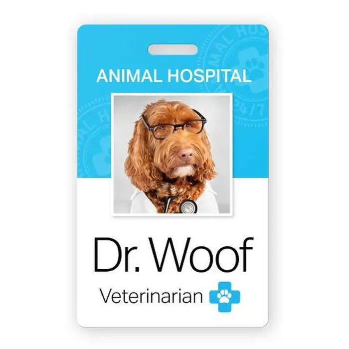 Framed Print : Funny animal doctor name badge Framed Print : Funny animal doctor name badge