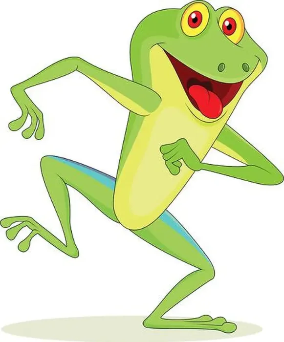 Framed Print : Funny frog cartoon Framed Print : Funny frog cartoon