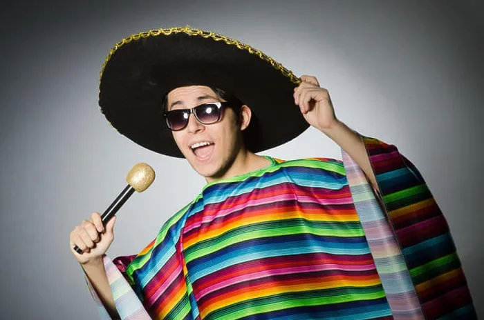 Framed Print : Funny mexican singing in karaoke Framed Print : Funny mexican singing in karaoke