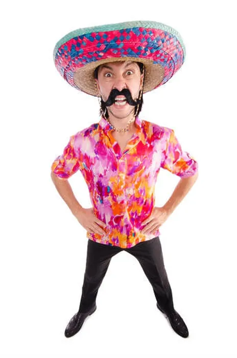 Framed Print : Funny mexican with sombrero hat Framed Print : Funny mexican with sombrero hat