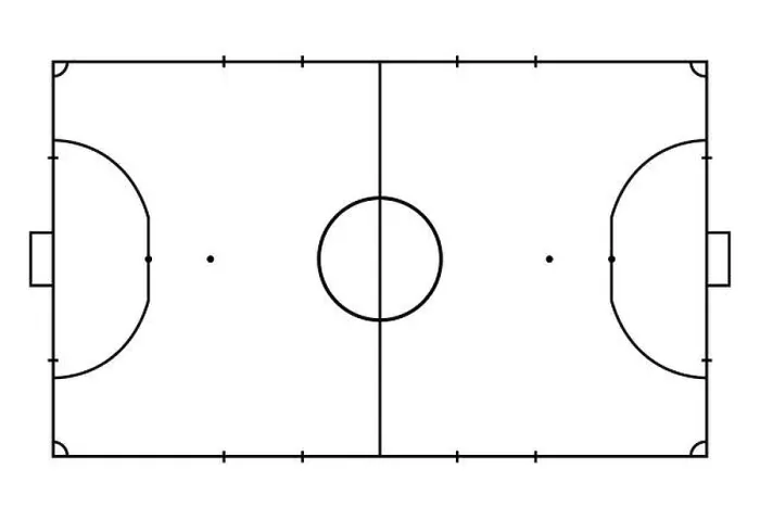 Framed Print : Futsal court or field. Sport background. Line art style Framed Print : Futsal court or field. Sport background. Line art style