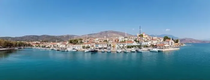 Framed Print : Galaxidi Greece from above, aerial panorama drone view Framed Print : Galaxidi Greece from above, aerial panorama drone view