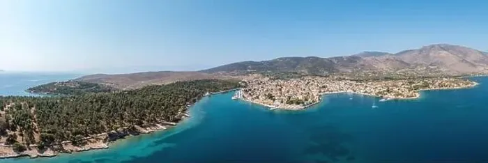 Framed Print : Galaxidi Greece, aerial panorama drone view. Traditional town in Fokida, sunny day, blue sky and sea. Lacy coastline Framed Print : Galaxidi Greece, aerial panorama drone view. Traditional town in Fokida, sunny day, blue sky and sea. Lacy coastline