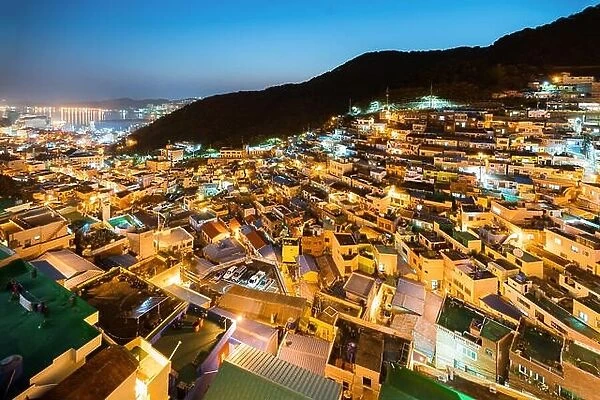 Gamcheon Culture Village at night in Busan, South Korea