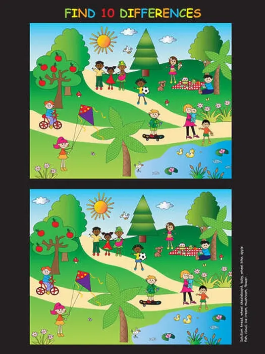 Framed Print : game for children: find ten differences Framed Print : game for children: find ten differences