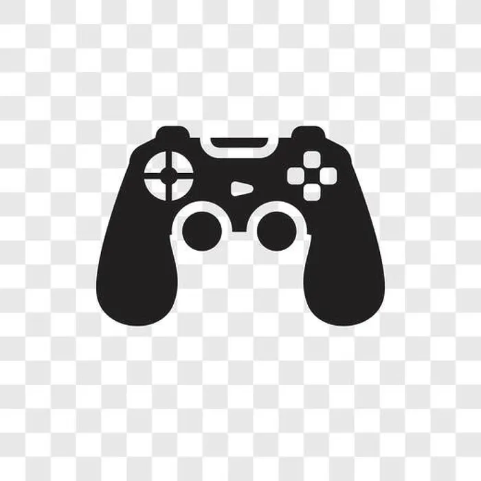 Framed Print : Game controller vector icon isolated on transparent background, Game controller transparency logo concept