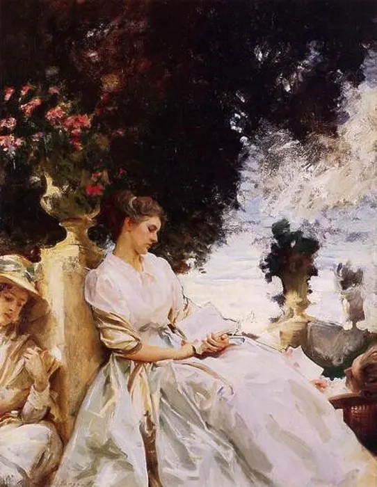 Framed Print : In the Garden, Corfu 1909 by John Singer Sargent Framed Print : In the Garden, Corfu 1909 by John Singer Sargent