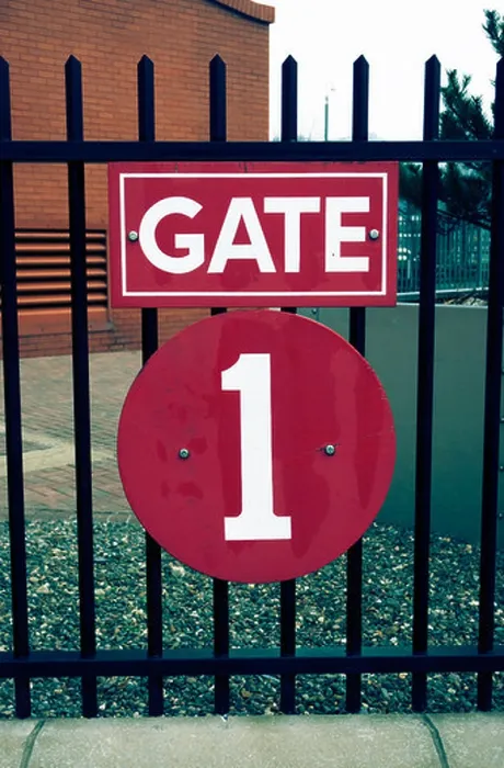 Framed Print : Gate 1 sign Framed Print : Gate 1 sign