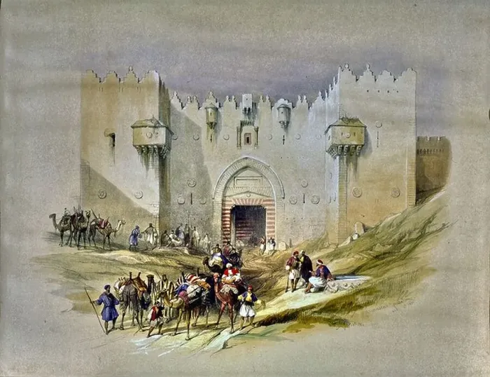 Framed Print : Gate of Damascus Jerusalem by David Roberts Framed Print : Gate of Damascus Jerusalem by David Roberts