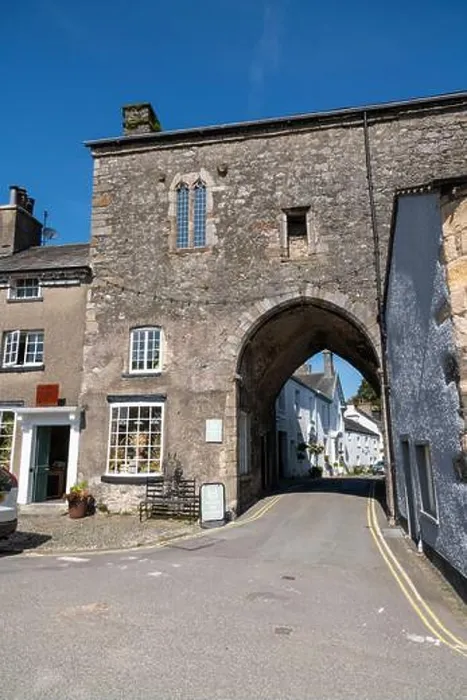 Framed Print : Gatehouse in the picturesque village of Cartmel in Cumbria, England.