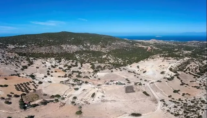 Framed Print : Gavdos island, Crete, Greece. Aerial drone above view of wild rocky landscape Framed Print : Gavdos island, Crete, Greece. Aerial drone above view of wild rocky landscape