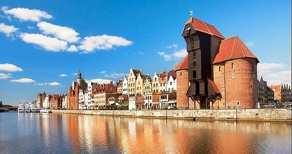 Gdansk Old Town - The Crane over the Motlawa River, Poland