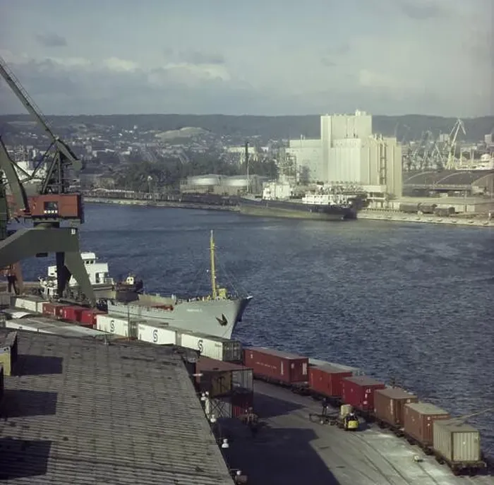 Framed Print : Gdynia 10.1973. Port Gdynia. Nz Framed Print : Gdynia 10.1973. Port Gdynia. Nz