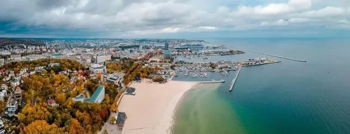 Framed Print : Gdynia's autumn panorama taken from the air Framed Print : Gdynia's autumn panorama taken from the air