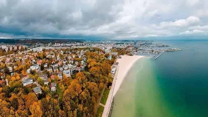 Framed Print : Gdynia's autumn panorama taken from the air Framed Print : Gdynia's autumn panorama taken from the air