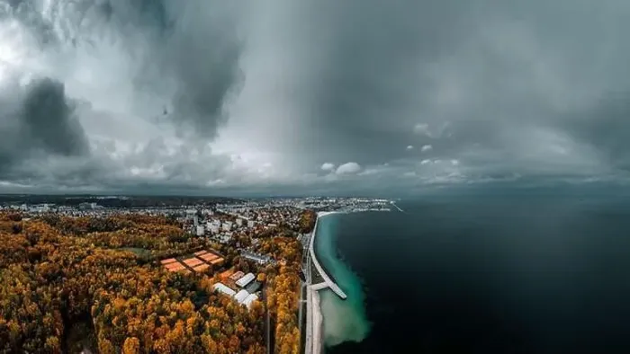 Framed Print : Gdynia's autumn panorama taken from the air Framed Print : Gdynia's autumn panorama taken from the air