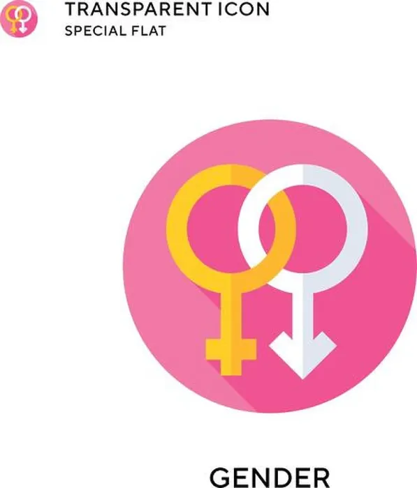 Framed Print : Gender vector icon. Flat style illustration. EPS 10 vector