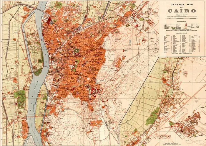 Framed Print : General Map of Cairo, Egypt, circa 1920 Framed Print : General Map of Cairo, Egypt, circa 1920