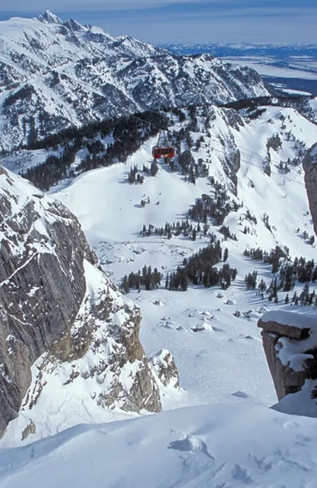 Framed Print : General view of Corbet's Couloir in Jackson Hole Wyoming USA Framed Print : General view of Corbet's Couloir in Jackson Hole Wyoming USA