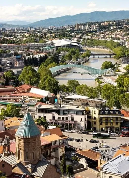 Framed Print : General view of Tbilisi city center and Kura River. Georgia Framed Print : General view of Tbilisi city center and Kura River. Georgia