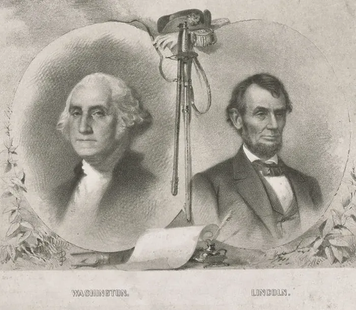 Framed Print : George Washington and Abraham Lincoln Framed Print : George Washington and Abraham Lincoln