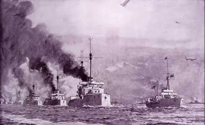 Framed Print : The German fleet en route to Scapa Flow In 1918 Framed Print : The German fleet en route to Scapa Flow In 1918