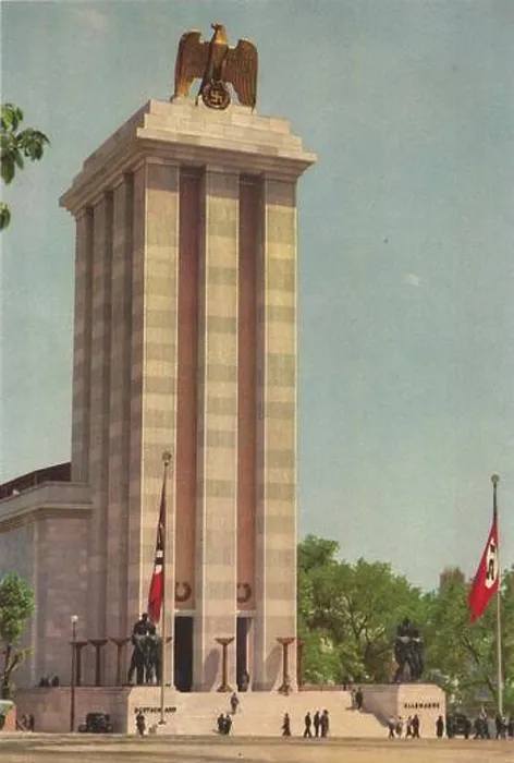 Framed Print : The German pavilion at the 1937 International Exhibition in Paris. Museum: PRIVATE COLLECTION Framed Print : The German pavilion at the 1937 International Exhibition in Paris. Museum: PRIVATE COLLECTION