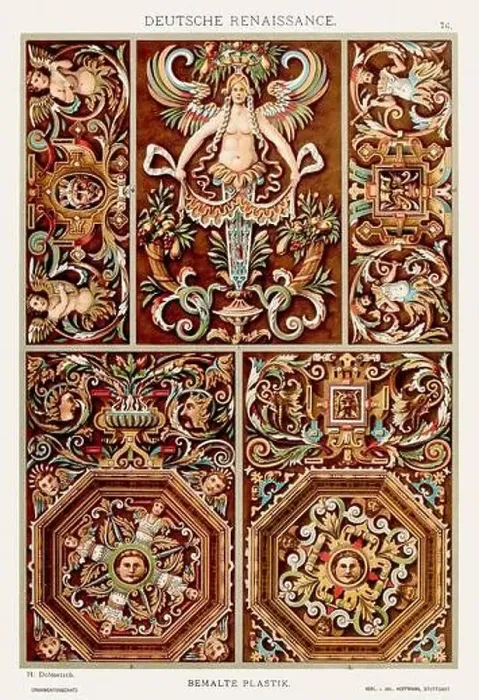 Framed Print : German Renaissance Ornamentation Framed Print : German Renaissance Ornamentation